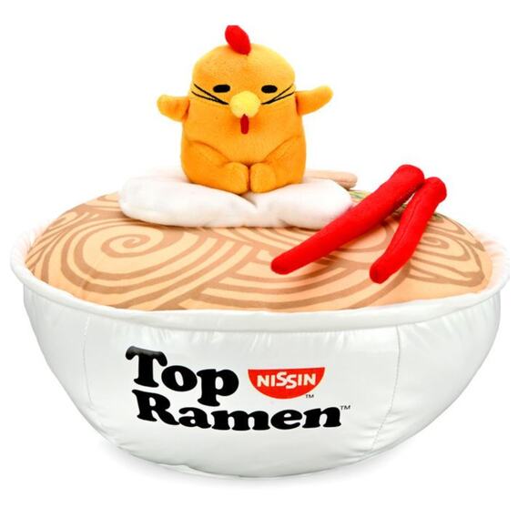 Kidrobot Nissin Top Ramen x Gudetama Interactive Bowl 12" Plush Toy NECA - Picture 1 of 9